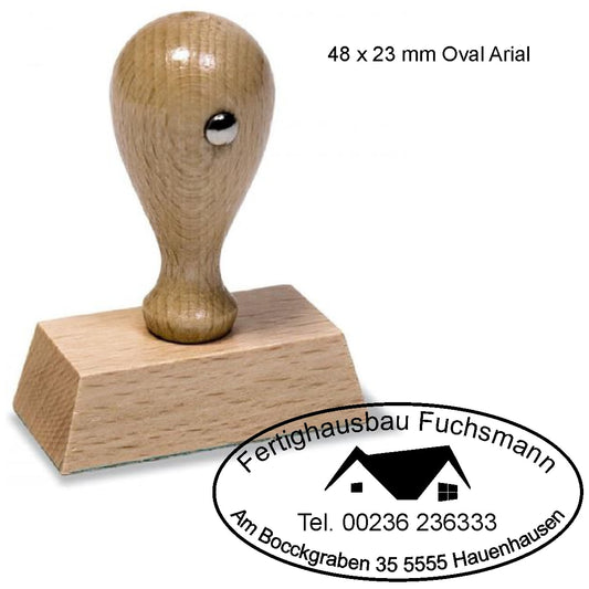 Holzstempel Oval