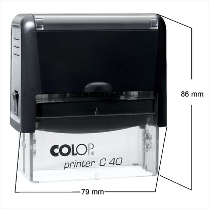 Stempel personalisiert Printer 40 bis 6 Zeilen
