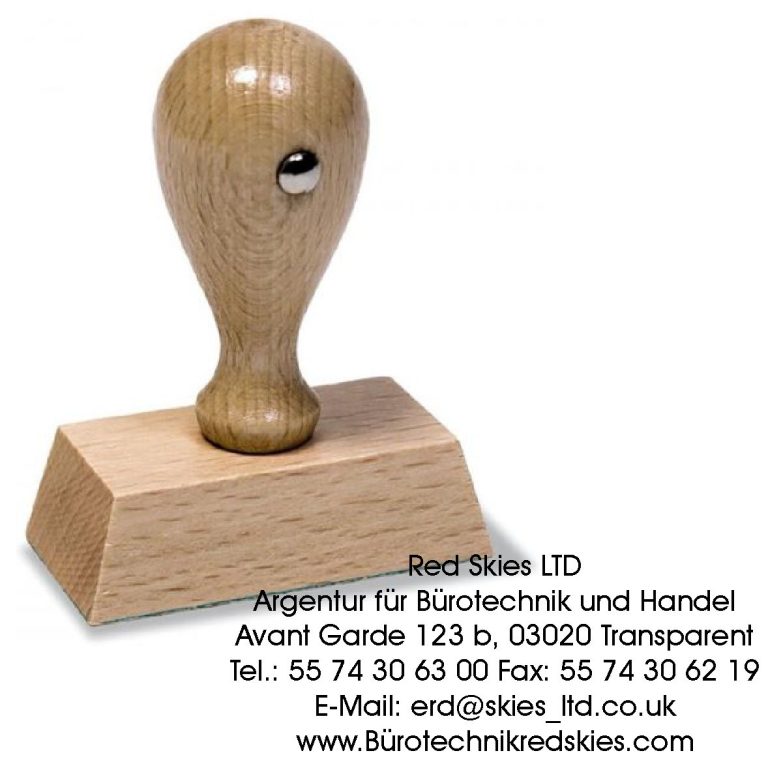 Holzstempel mit 6 Zeilen