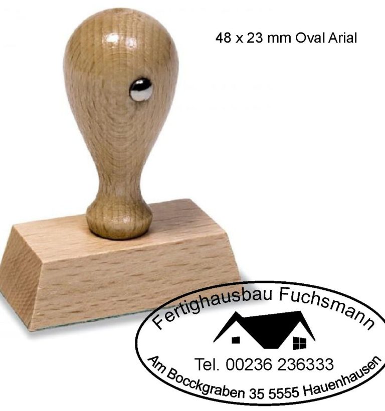 Holzstempel mit Logo